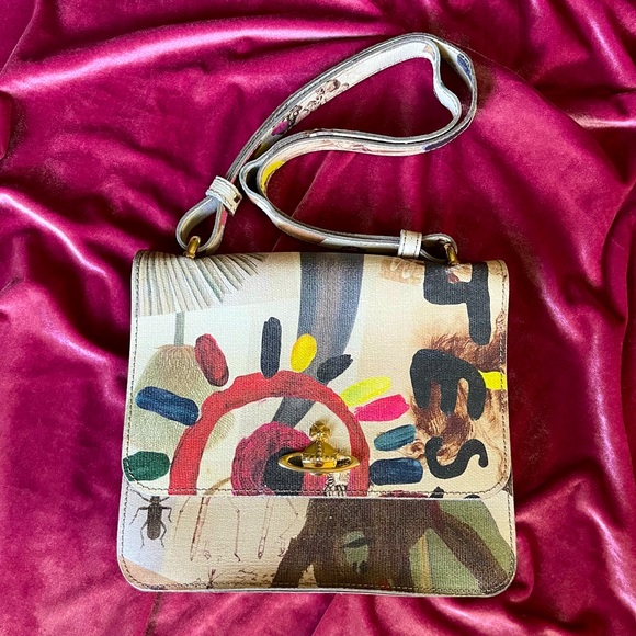 *SOLD* VIVIENNE WESTWOOD • RARE AUTHENTIC GENUINE LEATHER FLORA & FAUNA HANDBAG - Picture 1 of 16